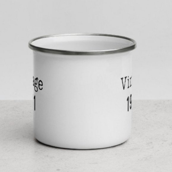 Vintage 1981 Enamel Coffee Mug 40th Birthday… - Picture 2 of 3